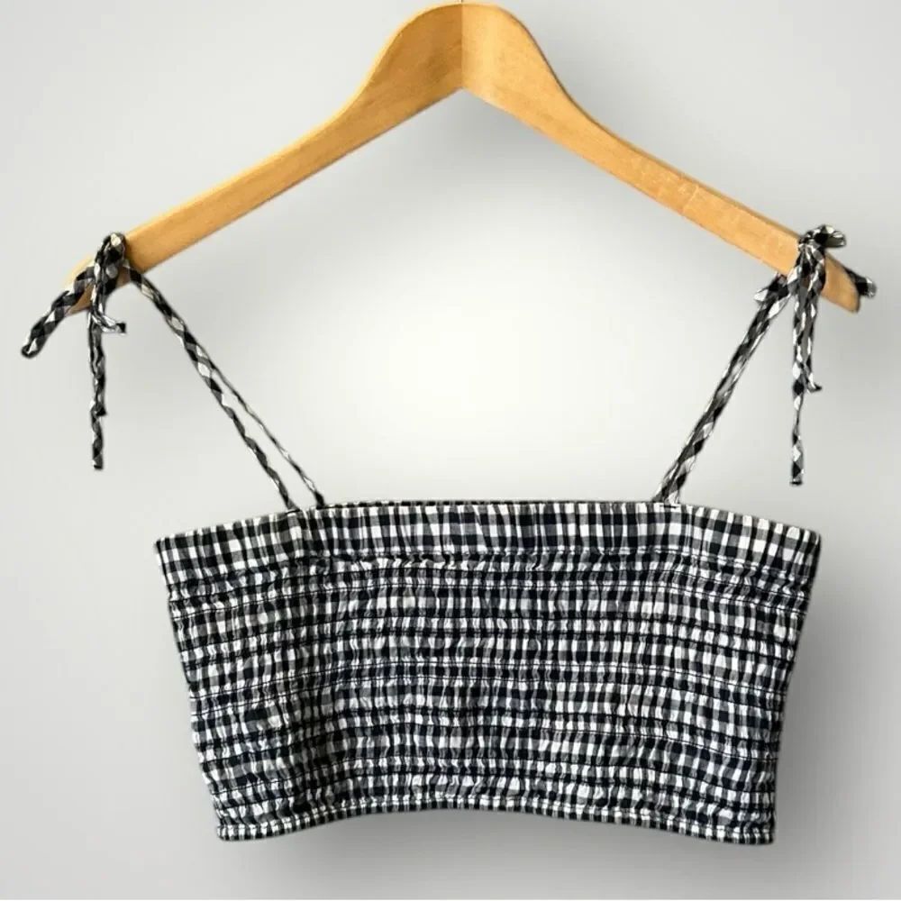 🎉5 for $45🎉J.crew Crop Top Blouse Women Size S Navy Plaid